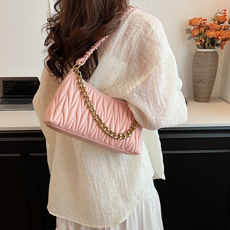 Мини-сумка JIANGLIDA Pleated Chain Bag - изображение 3