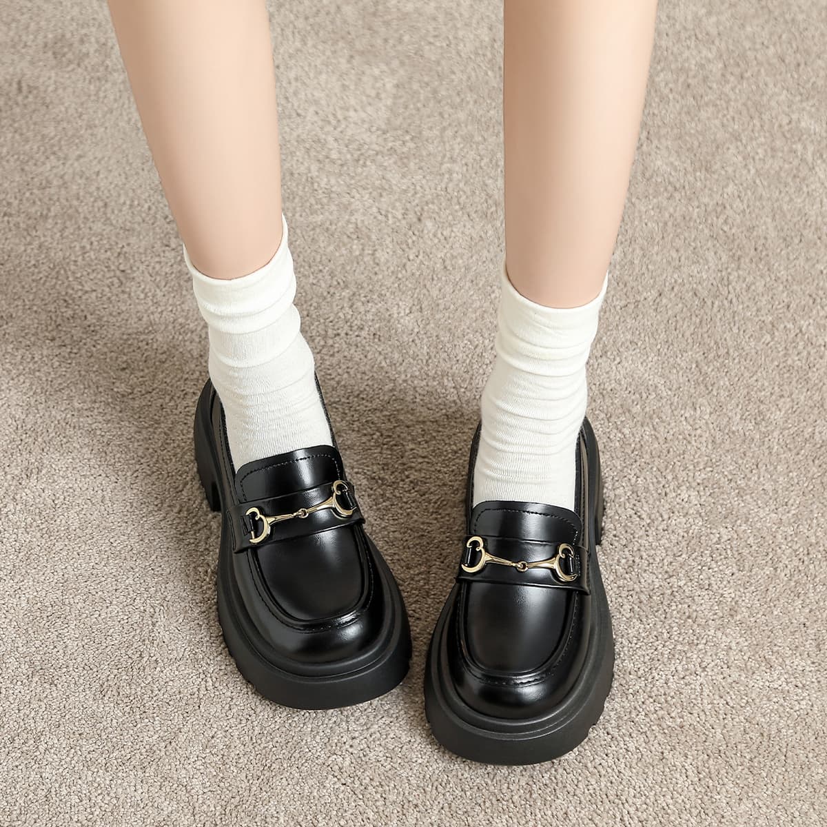 Лоферы ZHR PU 4cm - изображение 5