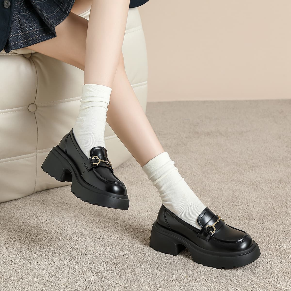 Лоферы ZHR PU 4cm - изображение 4