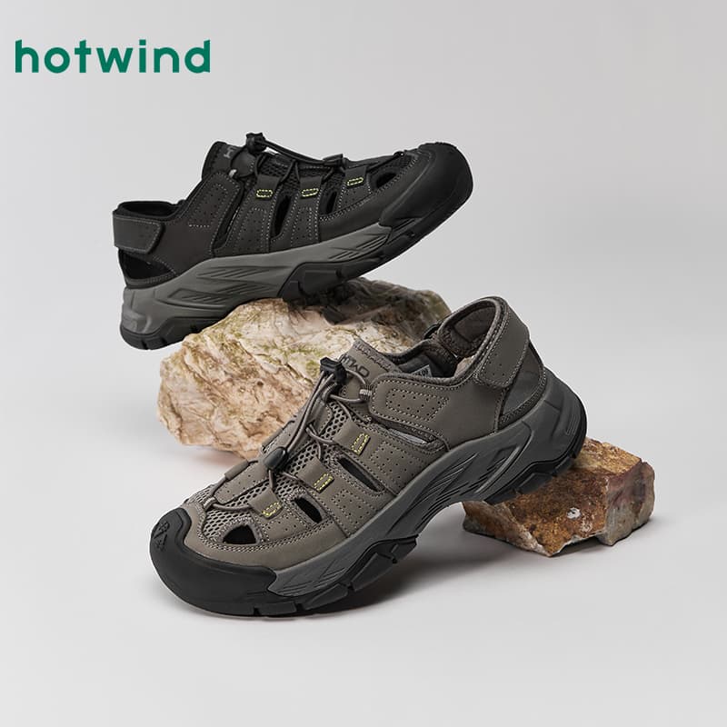 Сандалии Hotwind Ткань Нескользящая и Водонепроницаемая Антиколлизионная и Дышащая Обувь для Водных Спорт Мужская - изображение 6