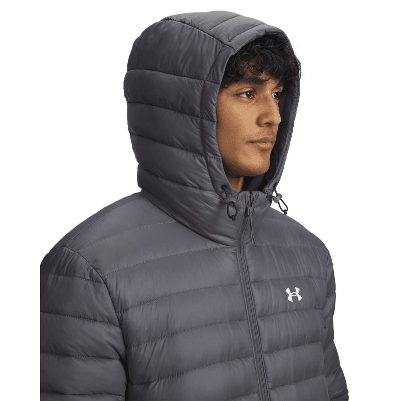 Зимняя куртка пуховик Under Armour Пуховая куртка Мужской Серый цвет замковой скалы - изображение 4