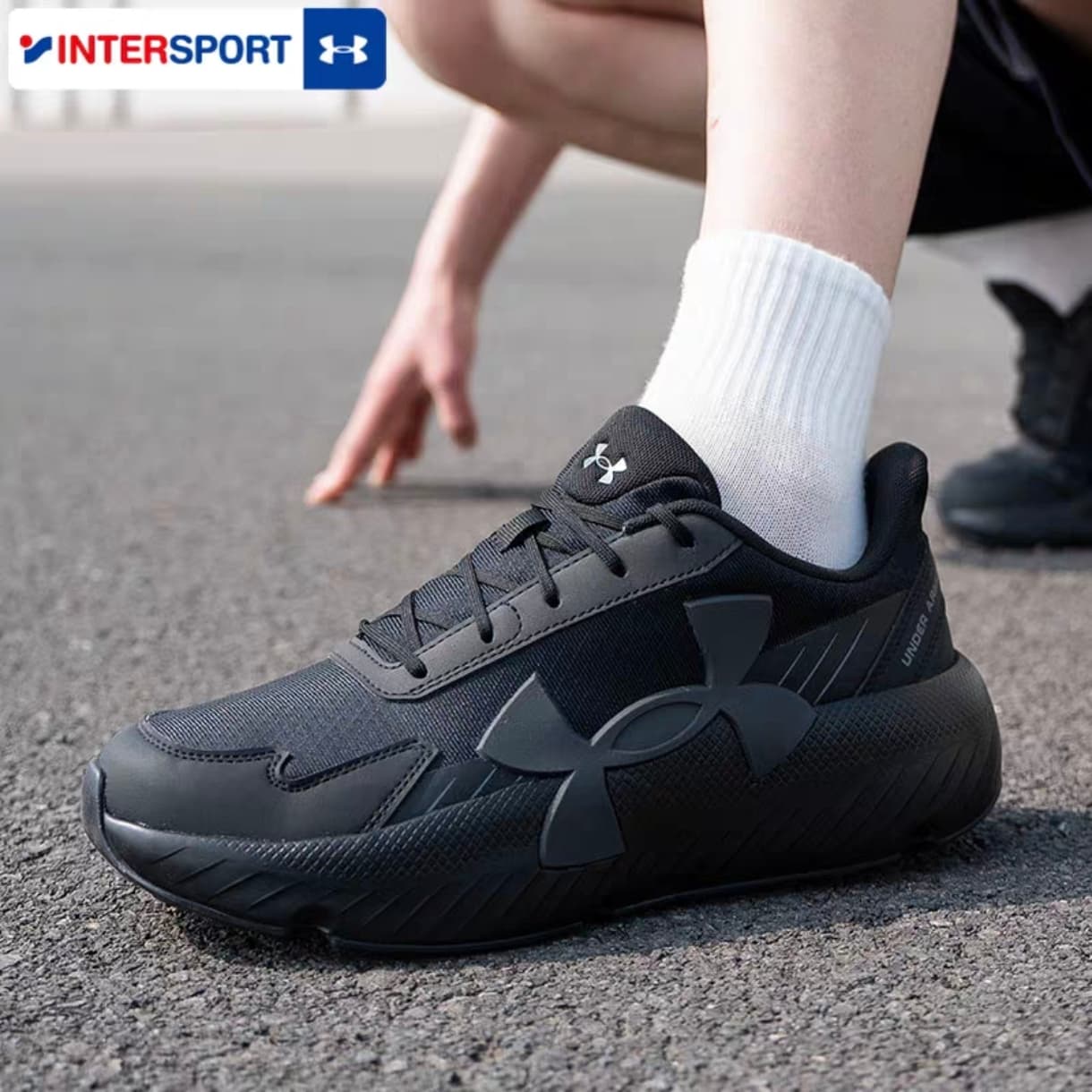 Кроссовки Under Armour Спортивная повседневная обувь Унисекс Черный - изображение 7