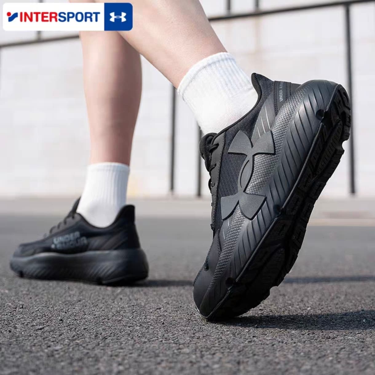 Кроссовки Under Armour Спортивная повседневная обувь Унисекс Черный - изображение 6