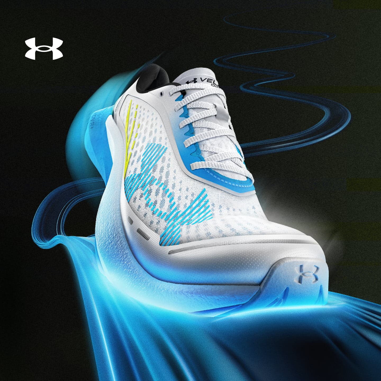 Кроссовки для бега Under Armour Повседневные беговые кроссовки Женские Белые Синие - изображение 5