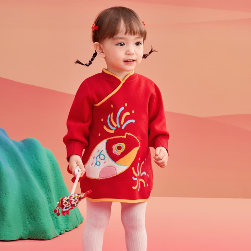 BALABALA Платье Красное Детское Возраст 3-7 лет - изображение 3