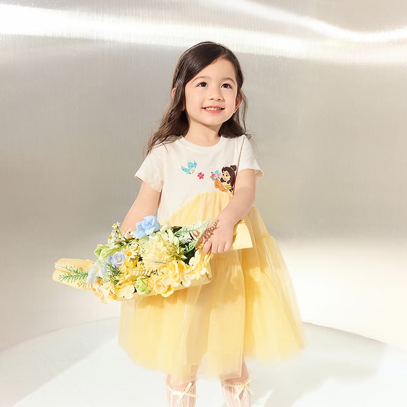 BALABALA X DISHINI LIANMINGKUAN Платье экрю для детей возраст 3-7 лет - изображение 5