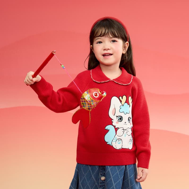 BALABALA Свитер Китайский Красный для детей 3-7 лет - изображение 3