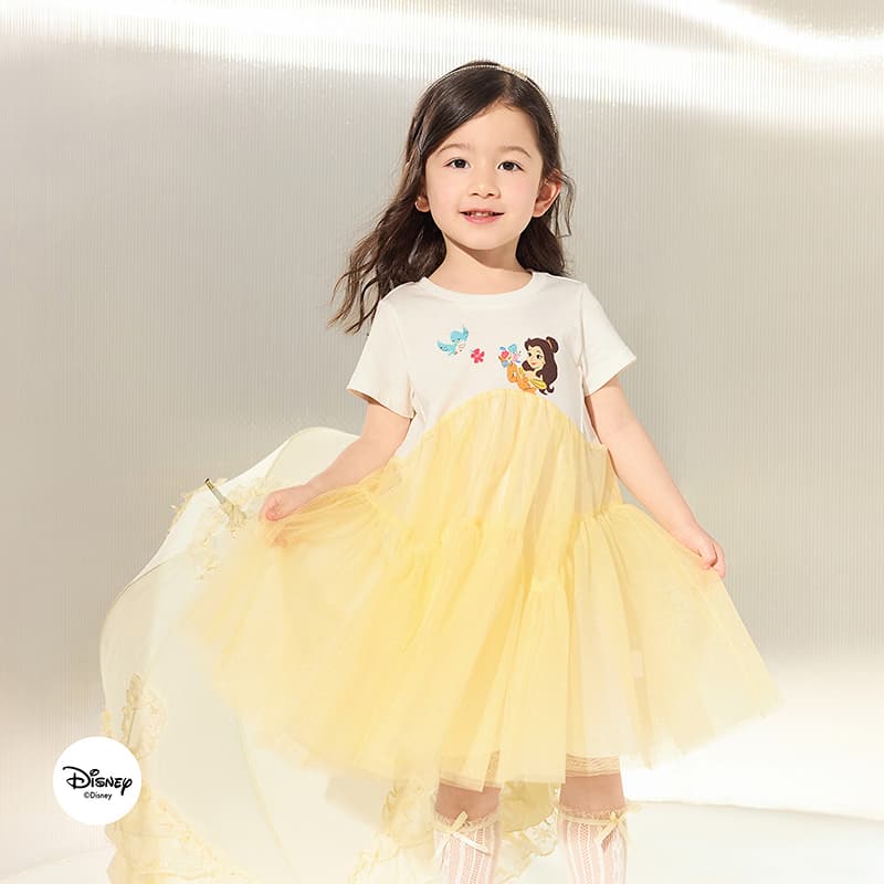 BALABALA X DISHINI LIANMINGKUAN Платье экрю для детей возраст 3-7 лет - изображение 3