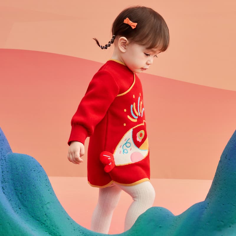 BALABALA Платье Красное Детское Возраст 3-7 лет - изображение 4