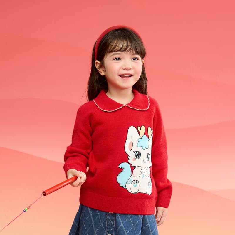 BALABALA Свитер Китайский Красный для детей 3-7 лет - изображение 4
