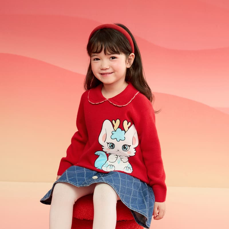 BALABALA Свитер Китайский Красный для детей 3-7 лет - изображение 5