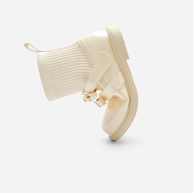 Balabala Детские кожаные сапоги High Top Ecru 10301 Дошкольный - изображение 3