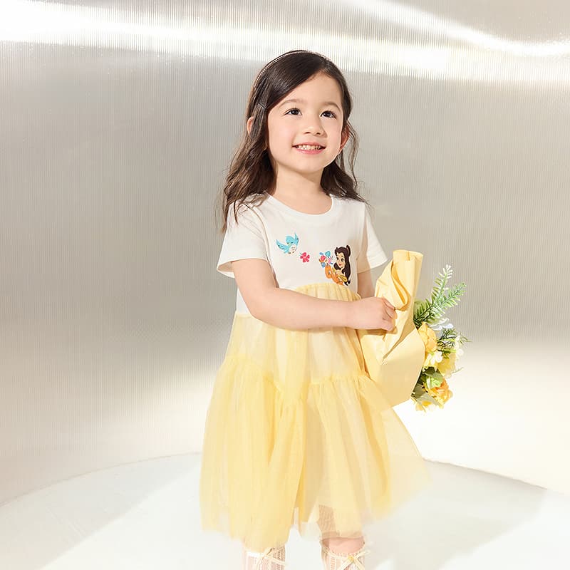 BALABALA X DISHINI LIANMINGKUAN Платье экрю для детей возраст 3-7 лет - изображение 4