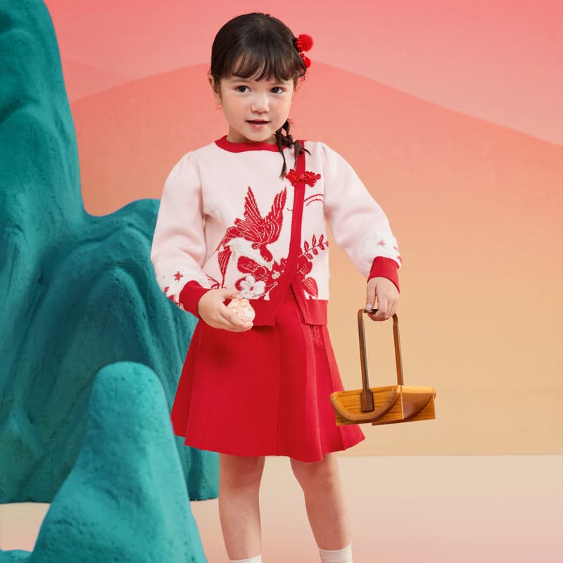 Детский комплект BALABALA для девочек 3-7 лет с юбкой - изображение 4