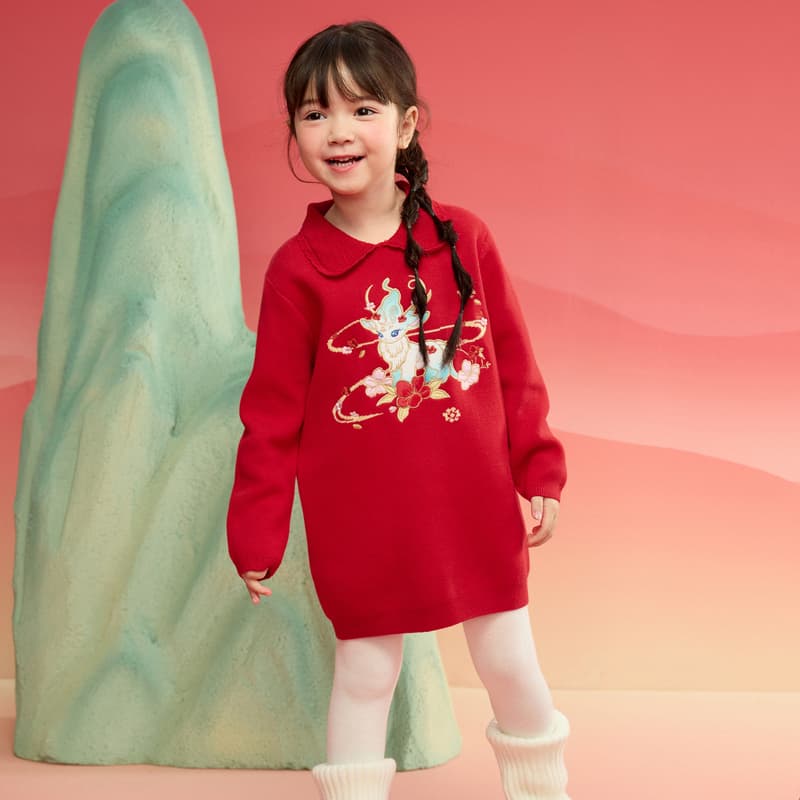 BALABALA Платье Китай Красный для детей 3-7 лет - изображение 5