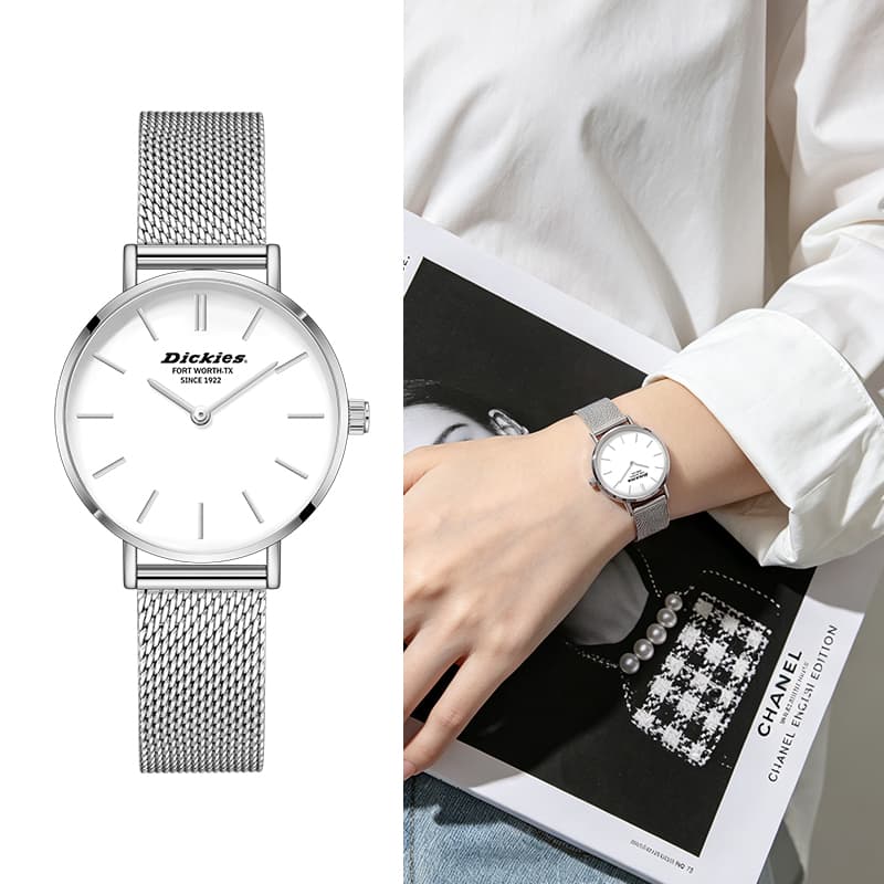 Механические часы Dickies Кварцевый механизм Женские часы 38mm*32mm*8,6 мм Белый - изображение 11