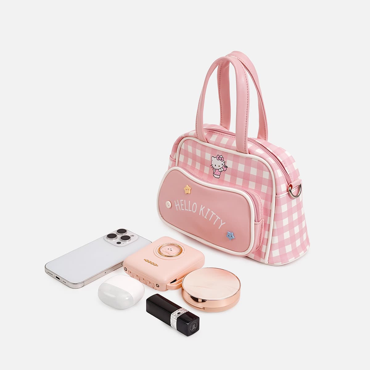 Сумка Sanrio Hello Kitty Сумка через плечо универсальная женская милая полиэстер и PU розовый/синий - изображение 6