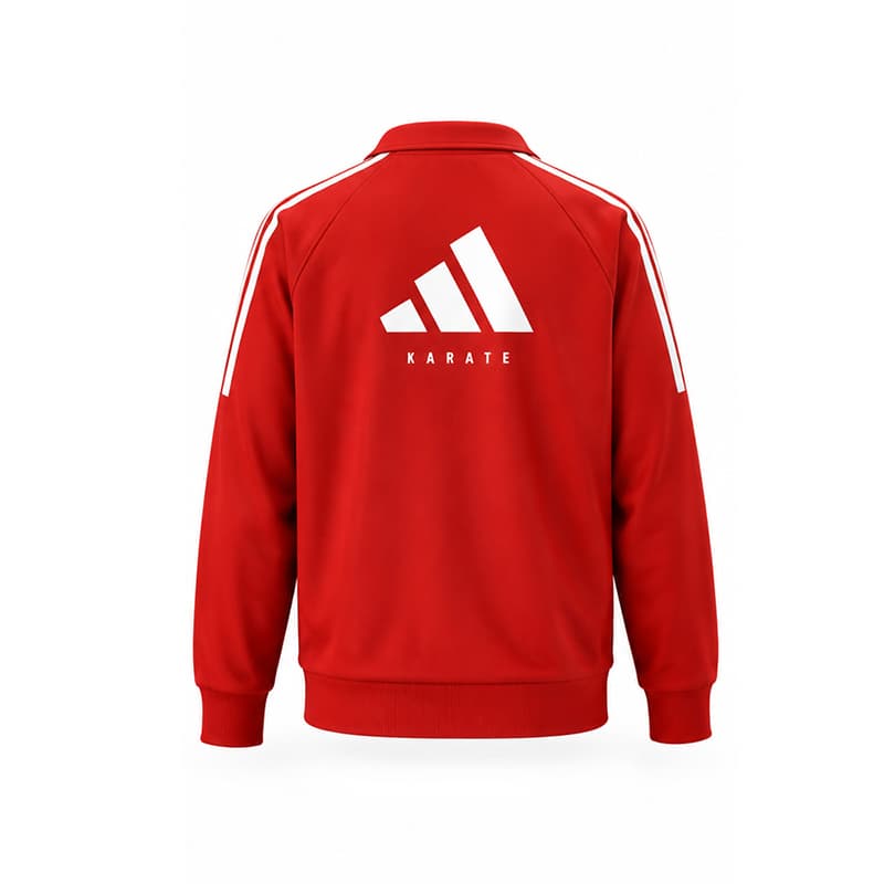 Adidas Спортивный Костюм Красный Белый Детский - изображение 3