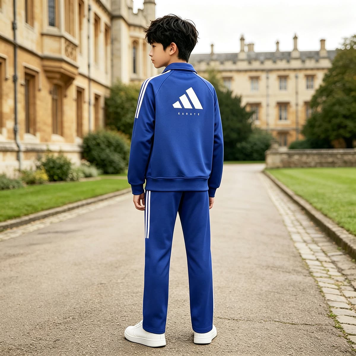 Adidas Повседневные спортивные костюмы Royal Blue White Детские - изображение 5