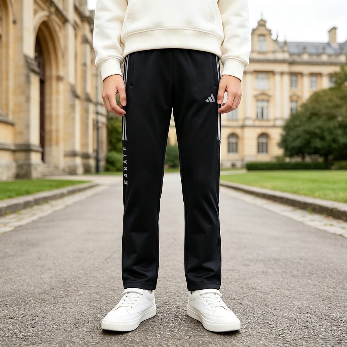 Adidas Спортивные брюки Детский Черно-серый - изображение 4