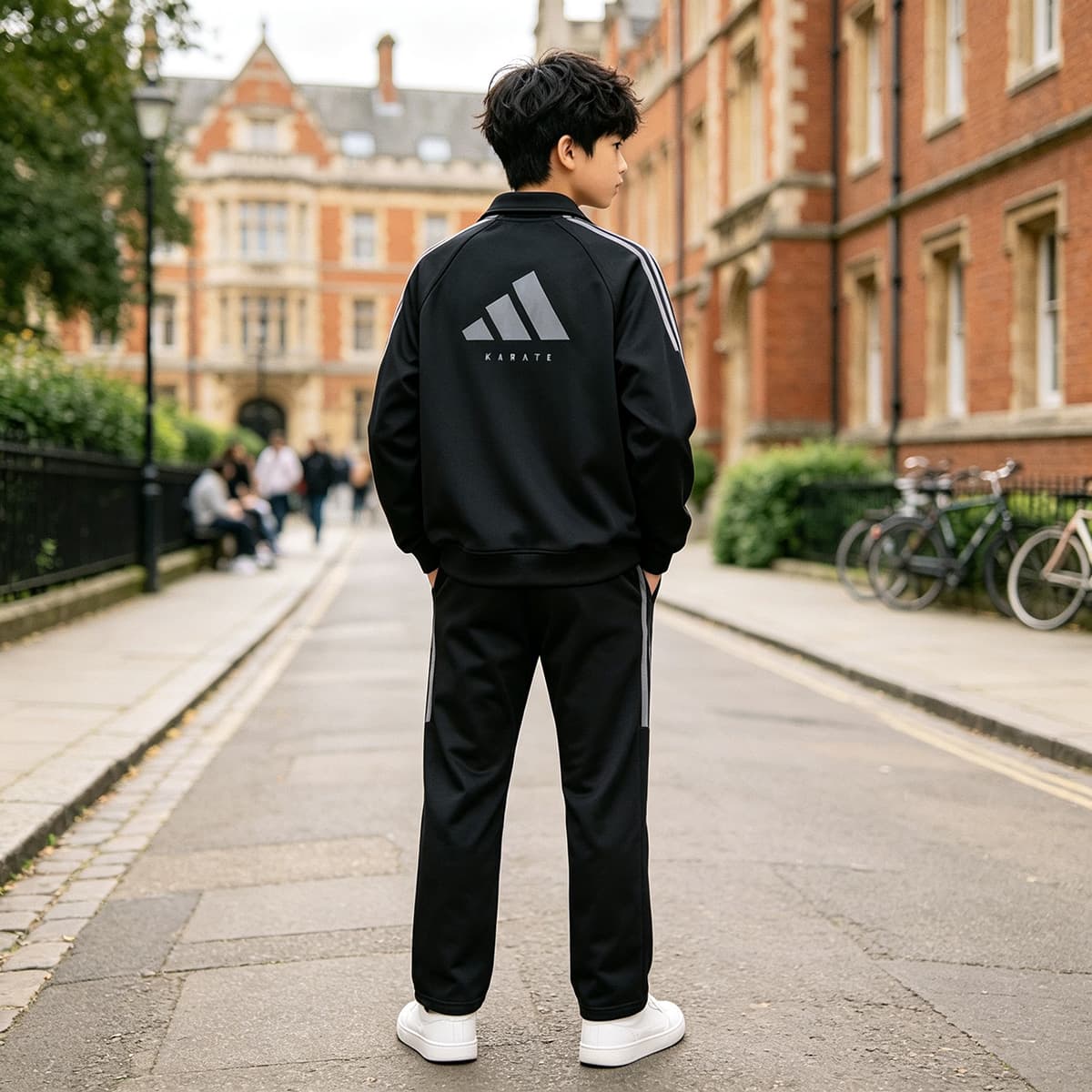Adidas Спортивный Костюм Черно-серый Детский - изображение 5