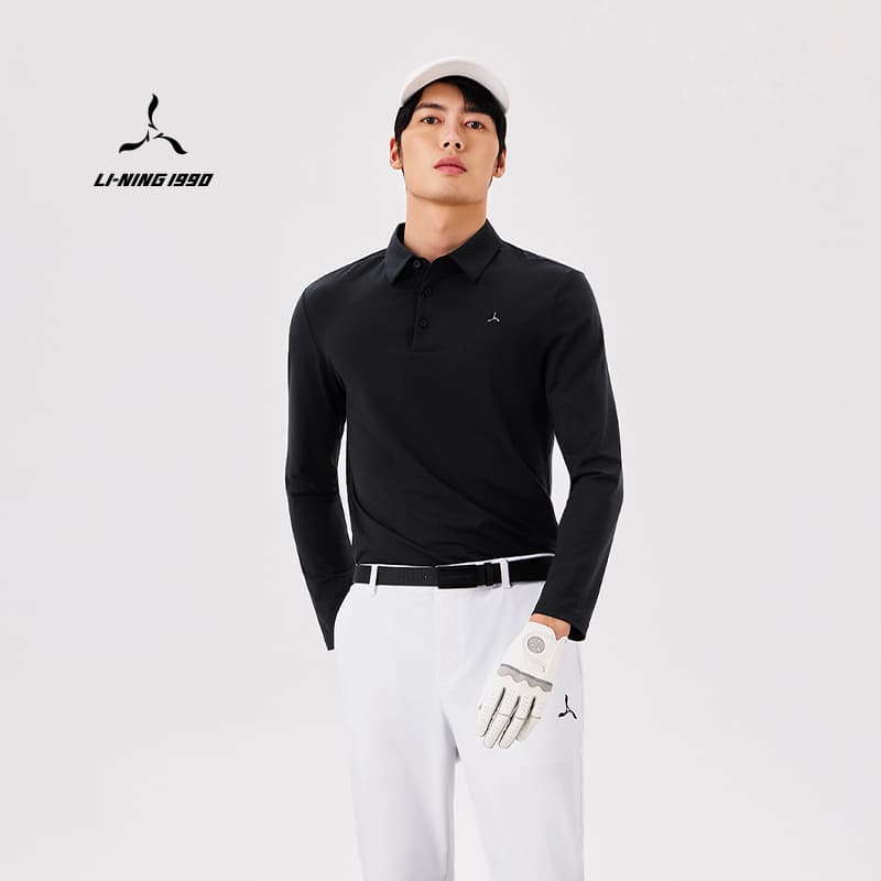 Поло LI NING 1990 Темный Чёрно-синий Мужской Поло - изображение 3