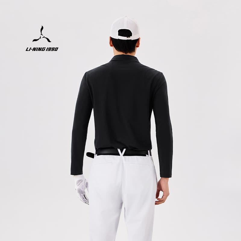 Поло LI NING 1990 Темный Чёрно-синий Мужской Поло - изображение 5