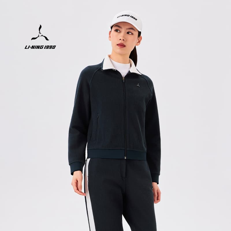 Куртка LI NING 1990 Темный Чёрно-синий Женские Куртки - изображение 3