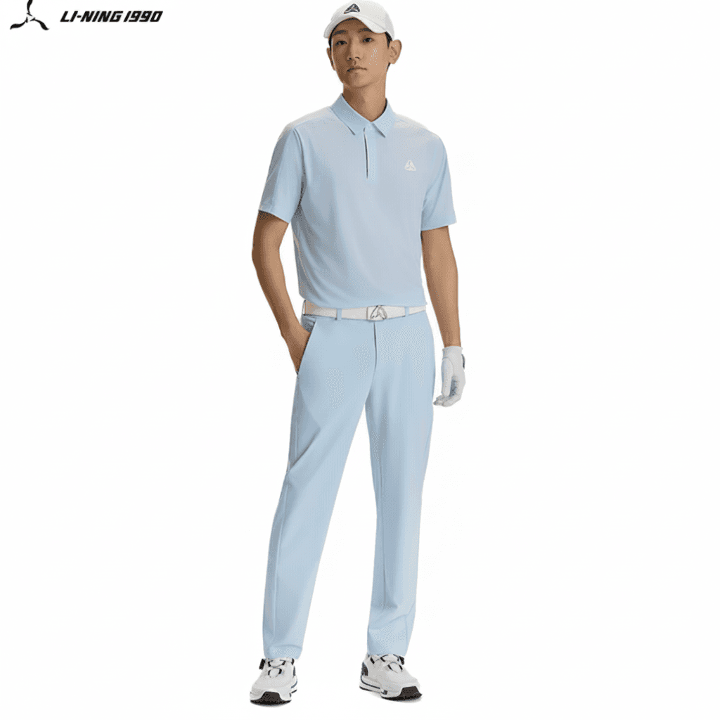 Поло LI NING 1990 Golf Collection Поло Мужское Ледниково-Синий - изображение 4