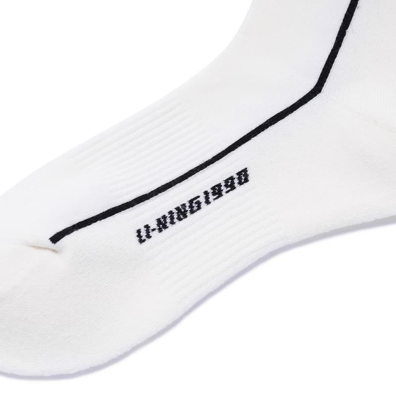 Носки LI-NING 1990 Golf Series женские высокие спортивные носки 1 пара стандартный белый - изображение 3