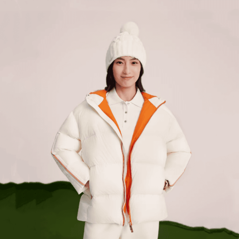 Пуховик LI NING 1990 Gold Medal Collection Пуховик Женские Сливочный - изображение 4