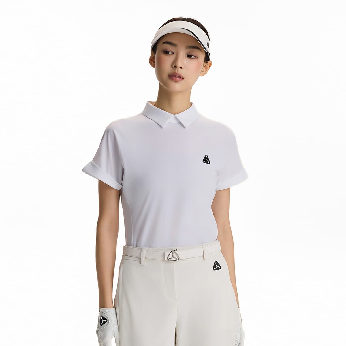 LI NING 1990 Golf Collection Поло Женские Стандартный белый - изображение 6