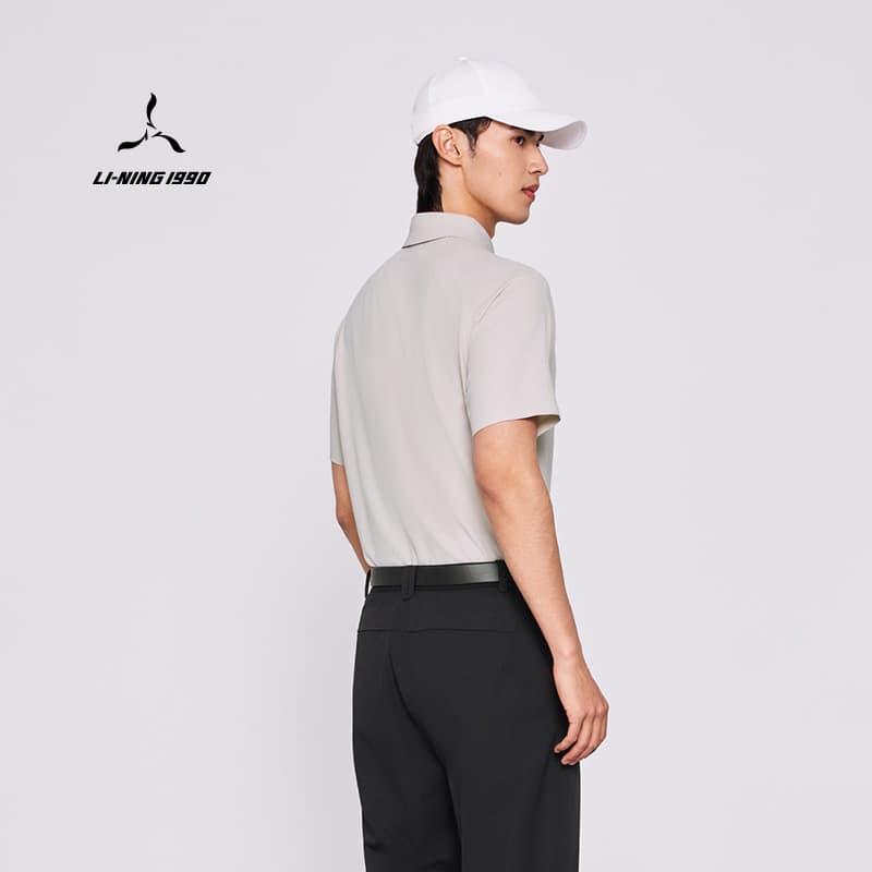 Поло LI-NING 1990 Elite Series Антибактериальный поло с быстрой сушкой и охлаждающим эффектом из импортной пике ткани, удобный крой, весенне-летний, мужской - изображение 4