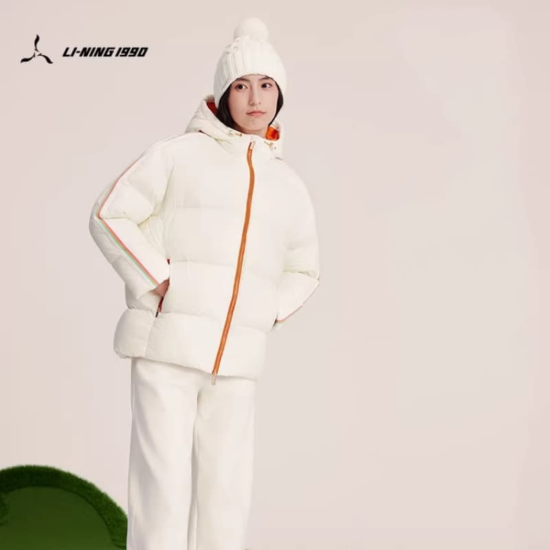 Пуховик LI NING 1990 Gold Medal Collection Пуховик Женские Сливочный - изображение 3