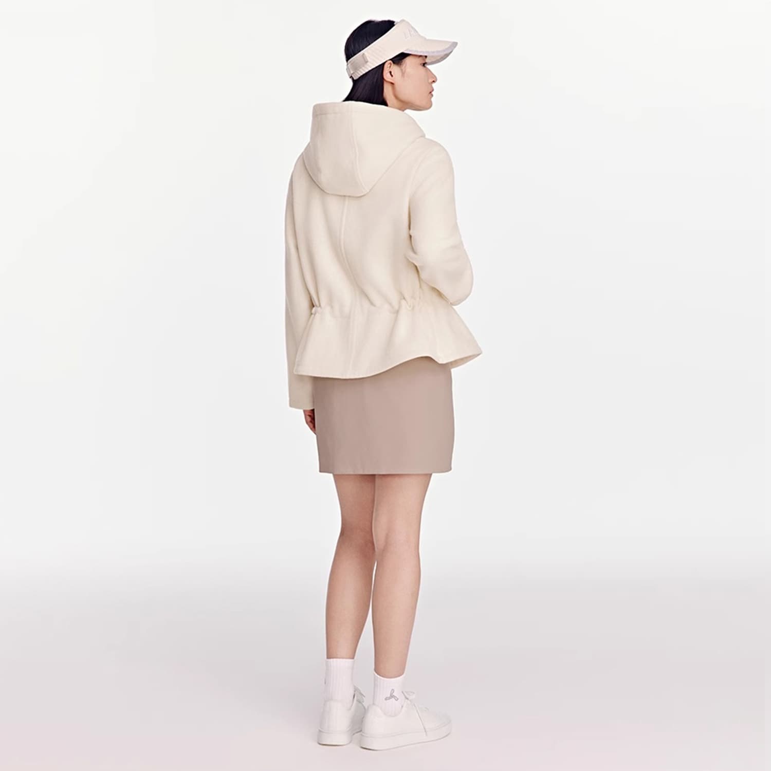 Кофта LI NING 1990 Classic Collection С капюшоном Пальто Женские Сливочный - изображение 5