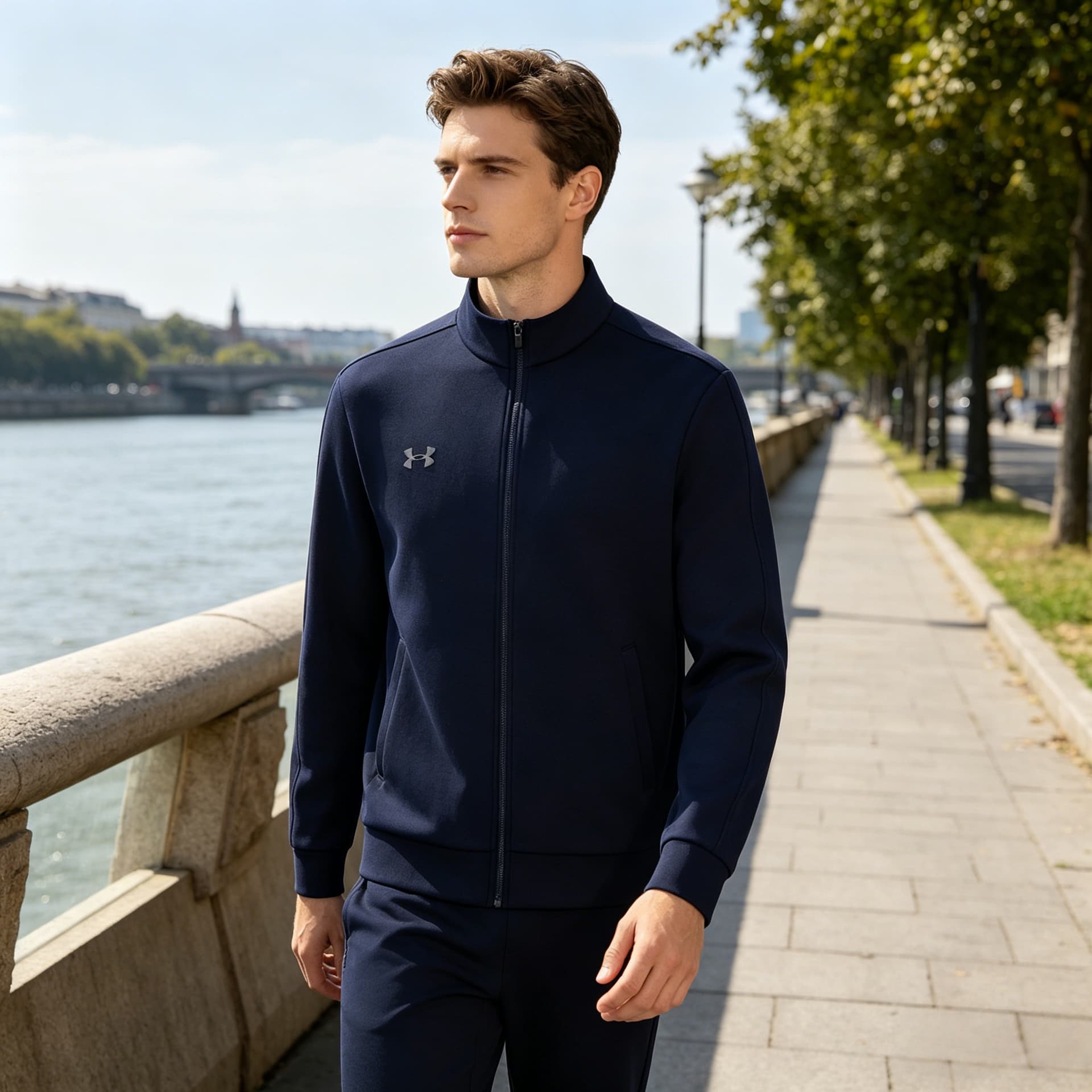 Куртка Куртка Under Armour унисекс темно-синяя - изображение 5