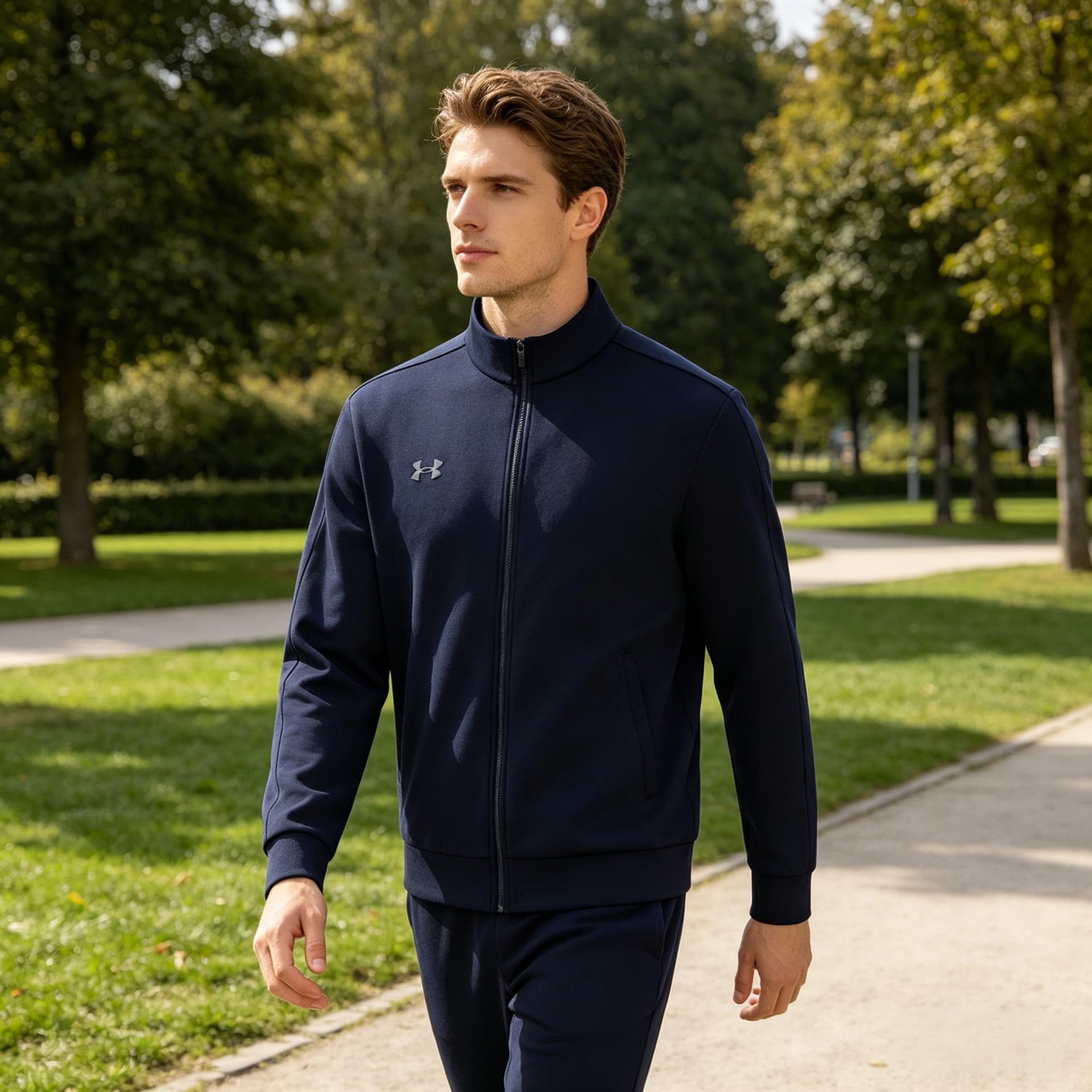 Куртка Куртка Under Armour унисекс темно-синяя - изображение 4