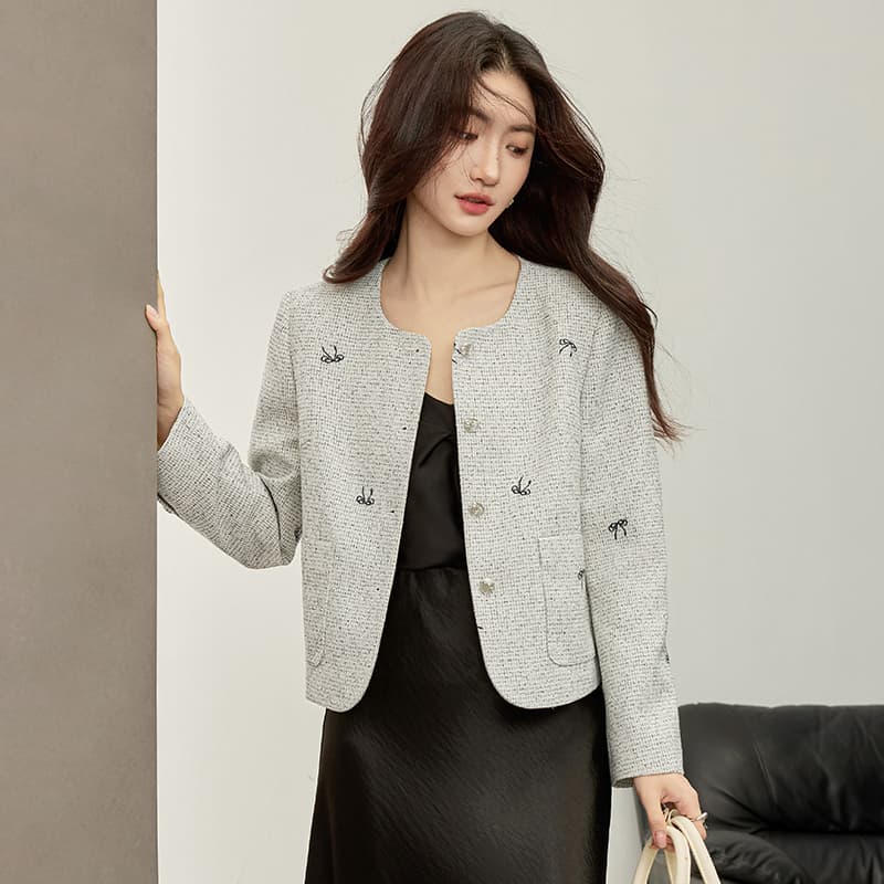SENTUBILA Абрикос Женское Короткое Пальто - изображение 6