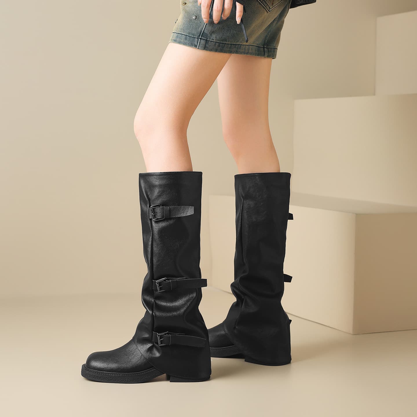 Ботинки ZHR Женские высокие сапоги на колено - изображение 5