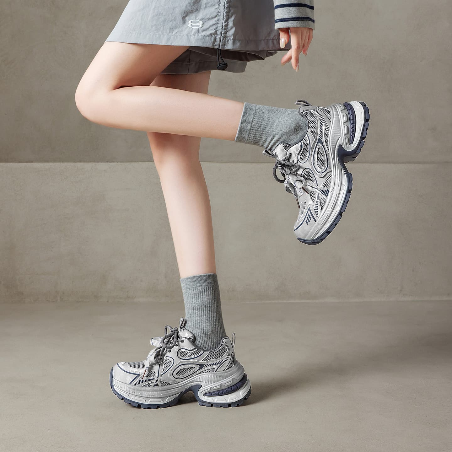 Кроссовки ZHR Chunky Sneakers Low Top Women's - изображение 7