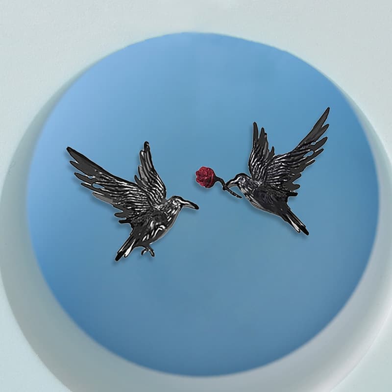 Серьги Серьги-гвоздики Ringlove из сплава унисекс - изображение 2