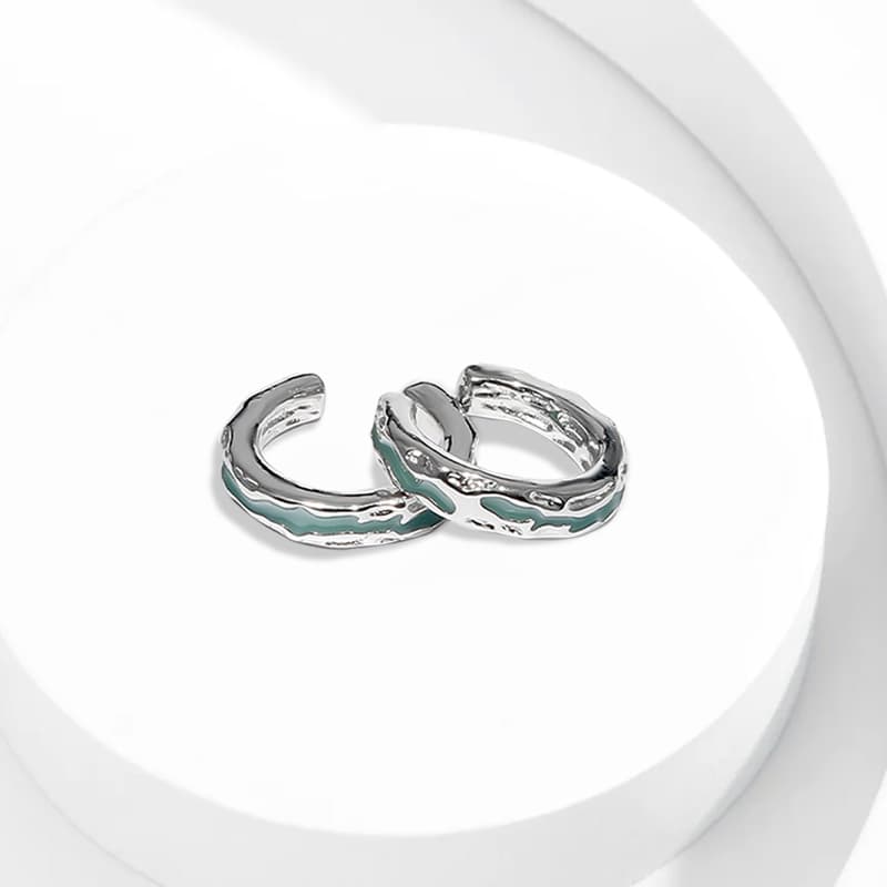 Серьги Ringlove с металлической основой и заколками унисекс - изображение 3