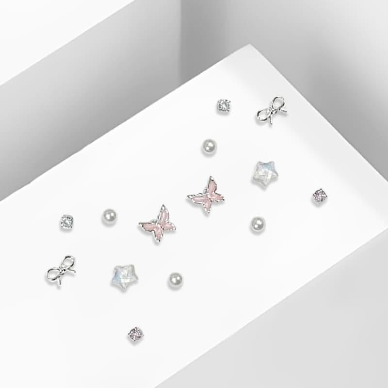 Серьги Серьги-гвоздики Ringlove с цирконием искусственным жемчугом и сплава. Женские - изображение 3
