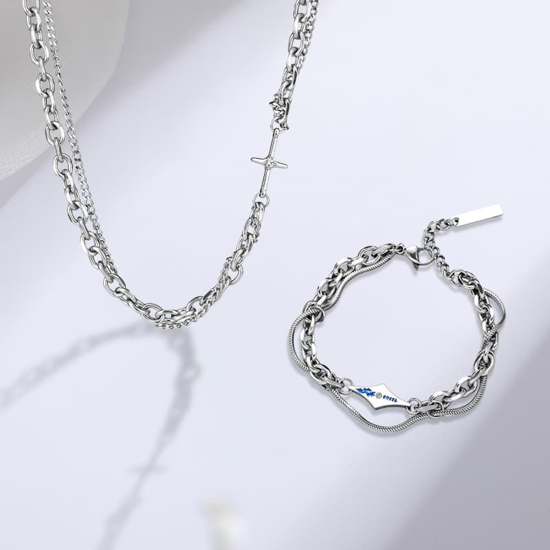 Ожерелье Ringlove Титановые стальные ожерелья унисекс - изображение 2