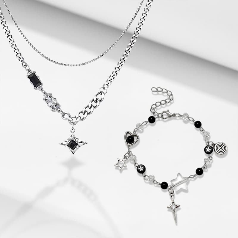 Ожерелье Ringlove Циркон Смола Титановая сталь Ожерелье Унисекс - изображение 3