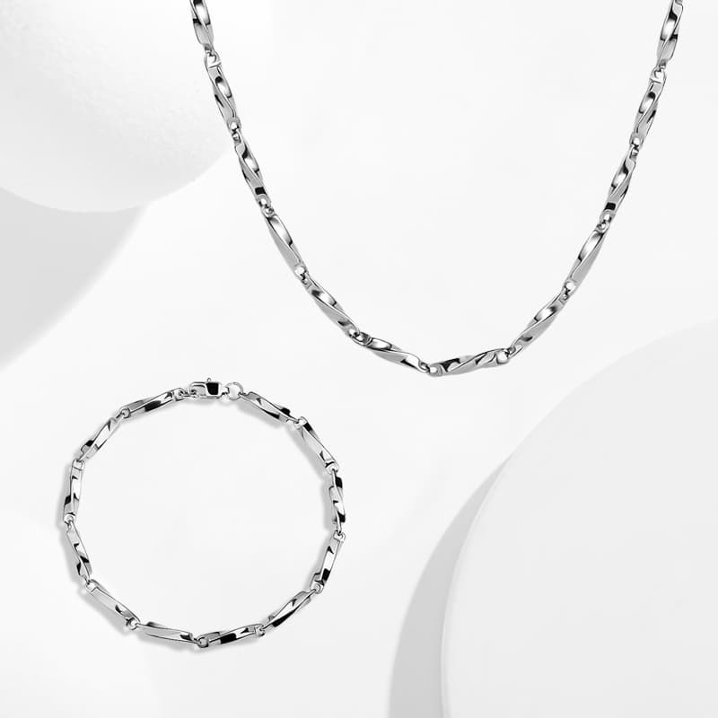 Ожерелье Ringlove Титановые стальные ожерелья унисекс - изображение 3