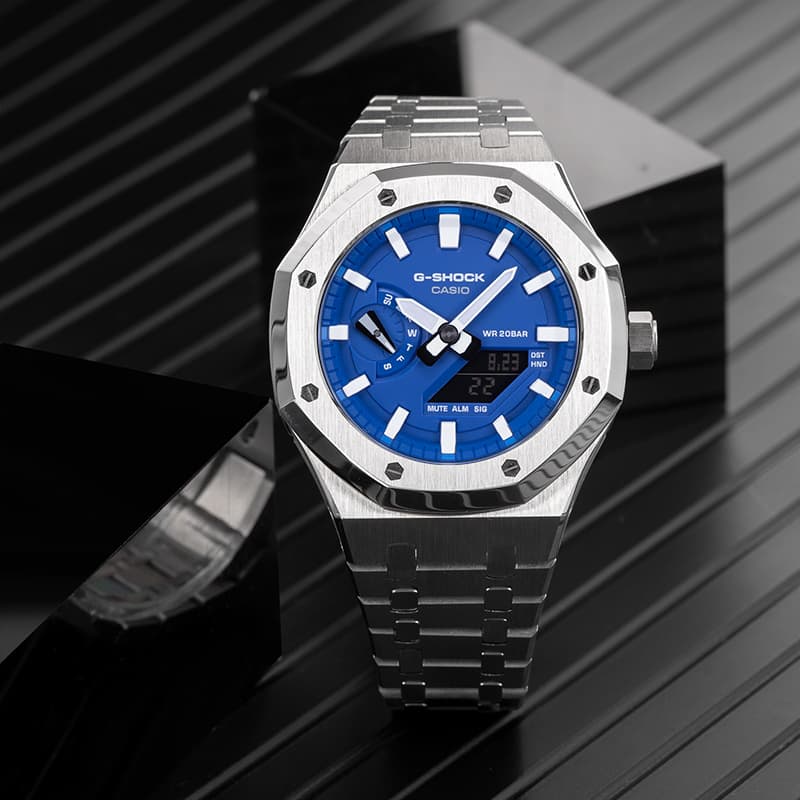 Часы Casio GA-2100HC-2A Blue - изображение 4