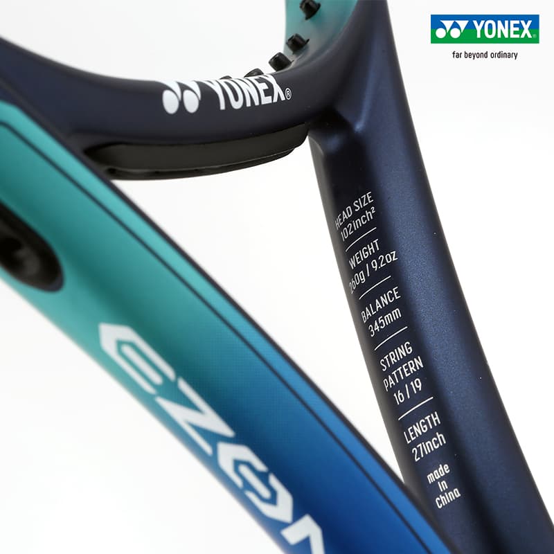 YONEX 07EZAGC 260г Ракетка Вес 102 Квадратный Дюймовый Голова Размер Темно-ночной Озерно-голубой Унисекс - изображение 8