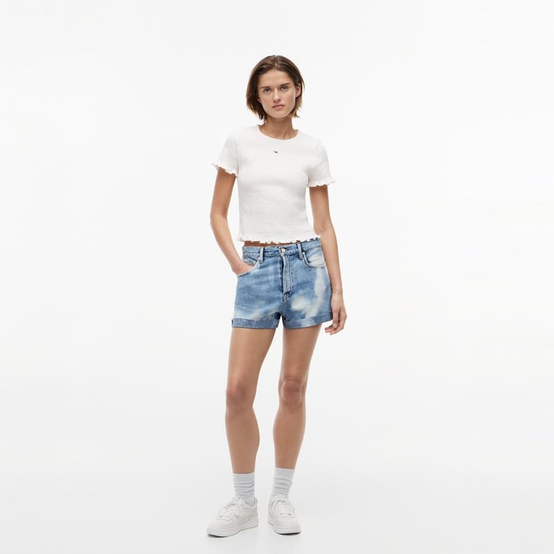 Tommy Hilfiger Джинсовые синие 1AB Женские джинсовые шорты - изображение 5