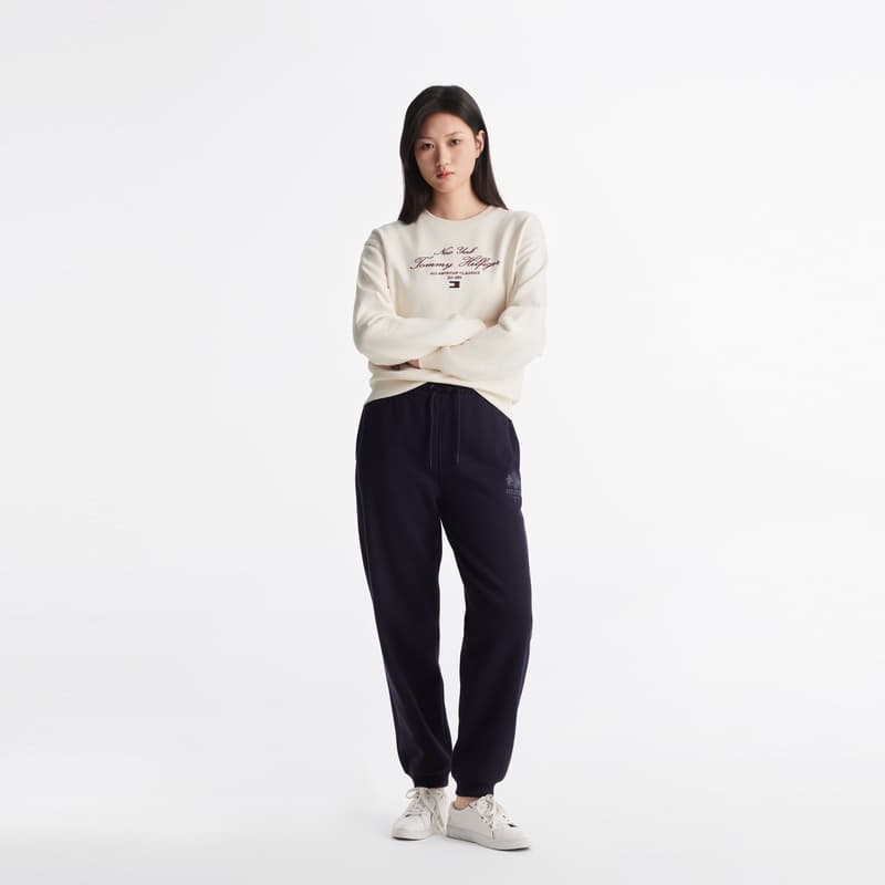 Штаны Tommy Hilfiger Вязаные спортивные брюки женские темно-синие - изображение 5
